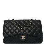 Caviar Quilted Jumbo Single Flap Black