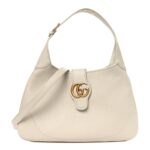 Goatskin Medium Aphrodite Shoulder Bag Mystic White
