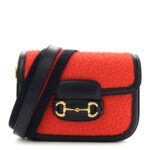 Casy Wool Azalea Calfskin Mini Horsebit 1955 Shoulder Bag Bitter Sweet Blue