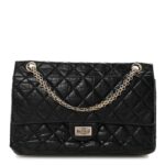 Aged Calfskin Quilted 2.55 Reissue 226 Flap Black