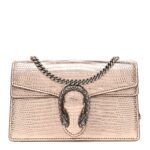 Metallic Lizard Super Mini Dionysus Bag Rame