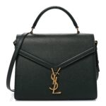 Grain de Poudre Medium Classic Monogram Cassandra Top Handle Dark Green