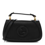 Arabella Calfskin Medium Blondie Top Handle Bag  Black