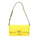 GG Monogram Scratch Lux Calfskin Mini Luce Shoulder Bag Yellow