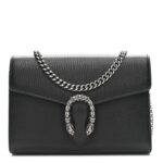 Calfskin Mini Dionysus Chain Wallet Black
