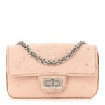 Galuchat Stingray Crystal Embellished 2.55 Reissue Mini Flap Light Pink