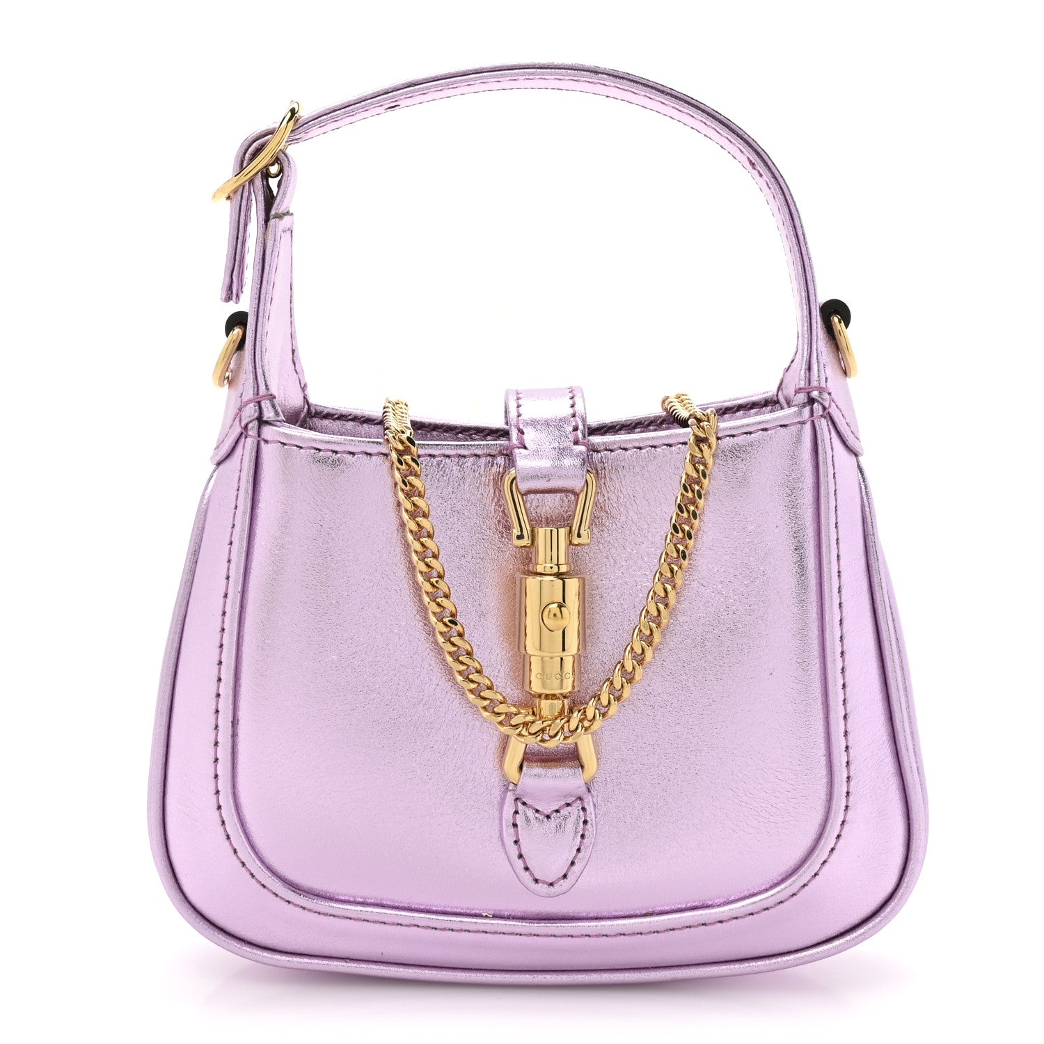 dce6c8c60a0b342cb049d9d6b2dcff83.jpg Laminated Nappa Nano Jackie 1961 Hobo Metallic Rosa - 图片 1