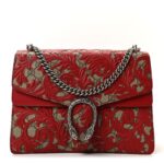GG Supreme Monogram Arabesque Medium Dionysus Shoulder Bag Hibiscus Red