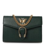 Calfskin Garden Dionysus Chain Wallet Emerald