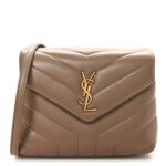 Calfskin Y Quilted Monogram Toy Loulou Crossbody Bag Dusty Grey