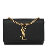 Grain De Poudre Small Classic Monogram Kate Satchel Black
