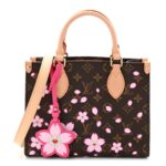 LV X TM Monogram Cherry Blossom Onthego PM Sakura Brown