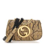 Roxy Snakeskin Blondie Chain Shoulder Flap Bag Roccia