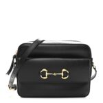 Textured Calfskin Small Horsebit 1955 Shoulder Bag Black