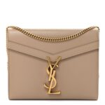 Grain De Poudre Monogram Cassandra Chain Wallet Dark Beige