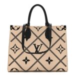Empreinte Monogram Giant Broderies Onthego MM Cream Black