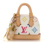 LV x TM Monogram Multicolor Micro Alma Bag Charm White