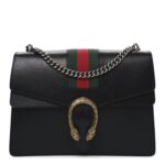 Calfskin Web Small Dionysus Shoulder Bag Black