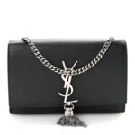 Grain De Poudre Small Classic Monogram Kate Tassel Satchel Black