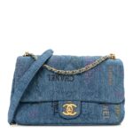 Denim Quilted Denim Large Mood Flap Blue Multicolor