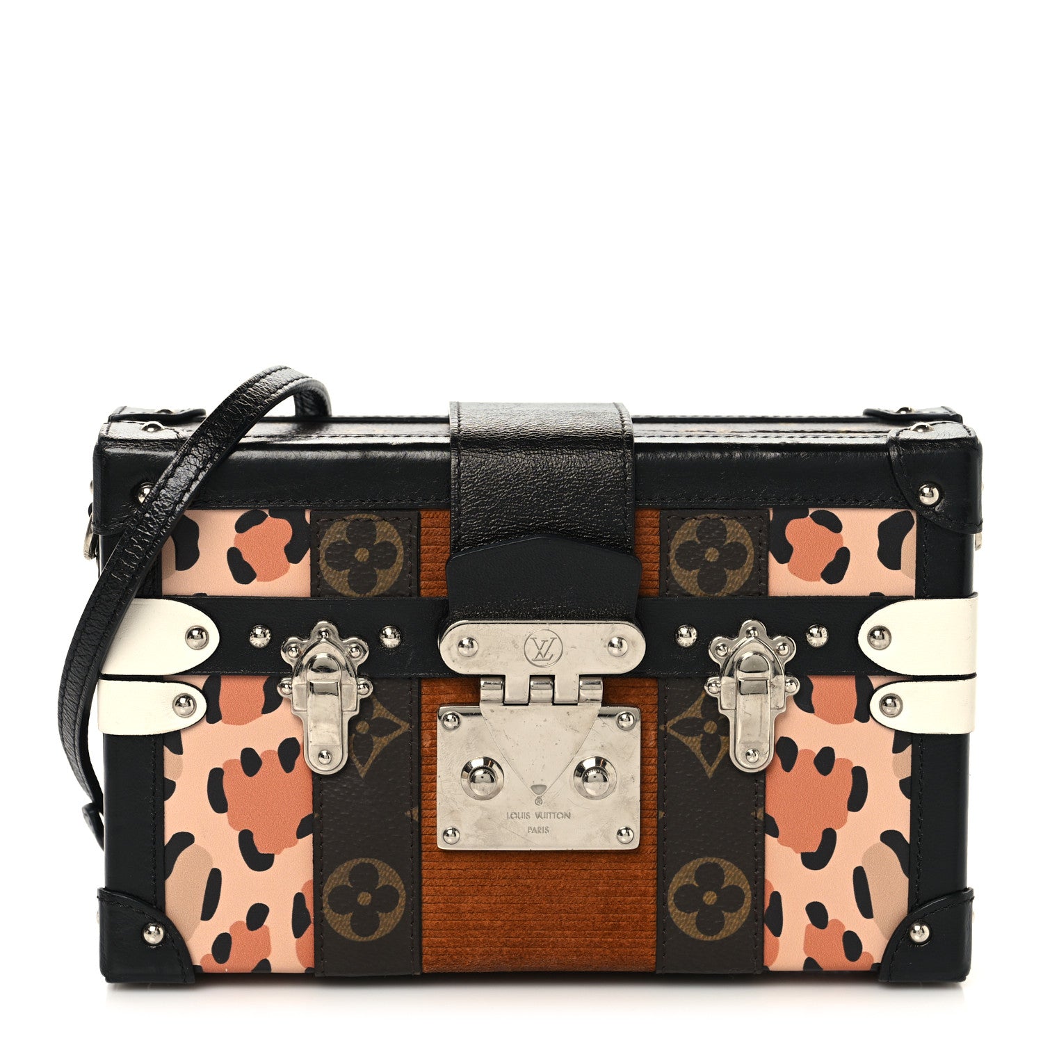 f697f66cfe27105a8d78dcaea81130e3.jpg Monogram Leopard Corduroy Petite Malle - 图片 1