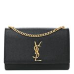 Grain De Poudre Medium Classic Monogram Kate Satchel Black