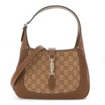 Raffia GG Supreme Monogram Calfskin Small Jackie 1961 Hobo Natural